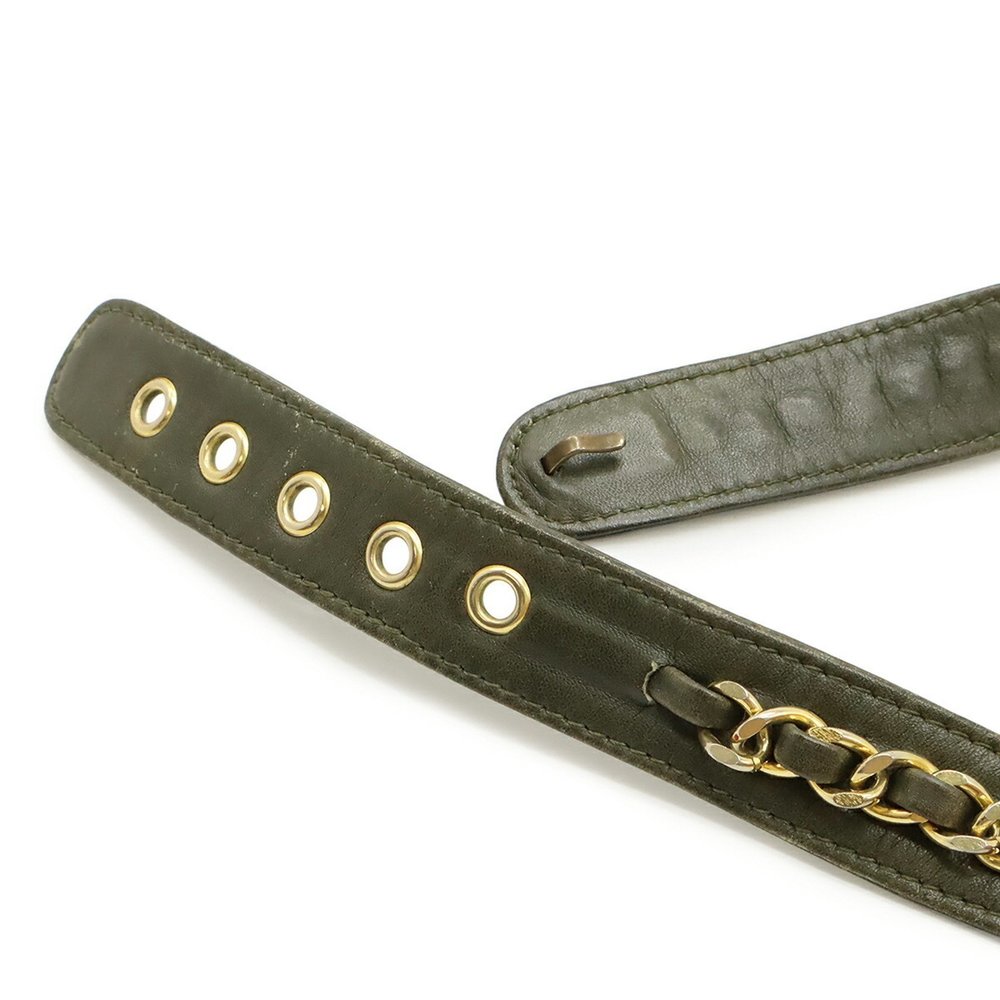 CHANEL Matelasse Coco Mark Belt Bag, Body Waist Pouch, Leather, Khaki Green - Picture 7 of 10